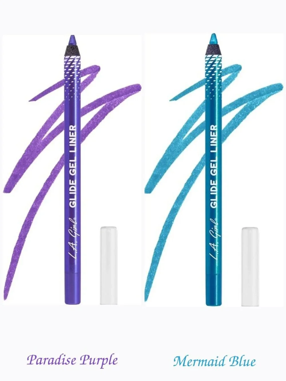 L.A. Girl Glide Gel Eyeliner Pencil Duo - Paradise Purple & Mermaid Blue